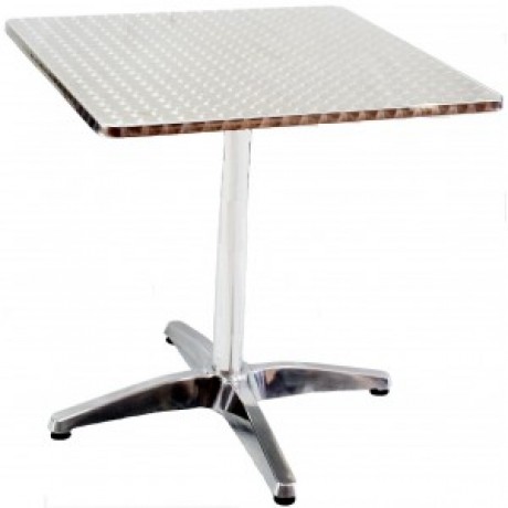 Stainless Steel Moulded Table 700mm, Square