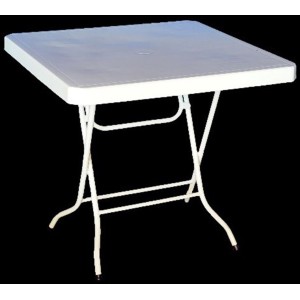 Plastic Table 900mm with Folding Legs, Square