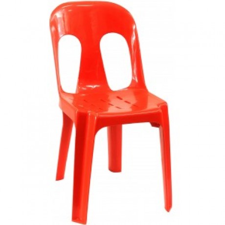 Pipee Slotted Chair, Red