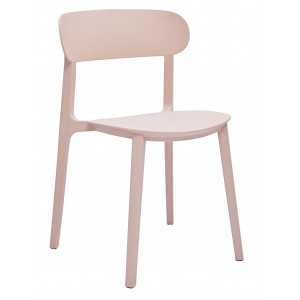Pagli Polypropylene Side Chair "Nude Pink"