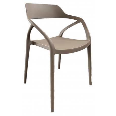 Cobram Polypropylene Arm Chair "Mid Grey"