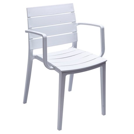 Chiamin Arm Chair Polypropylene - White