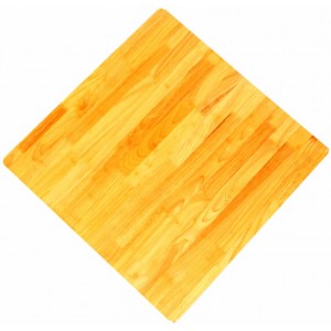 800mm Square Timber Rubberwood Table Top Rebate Edge - Natural