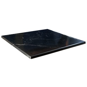 800mm Square Heatproof Table Top - BLACK MARBLE